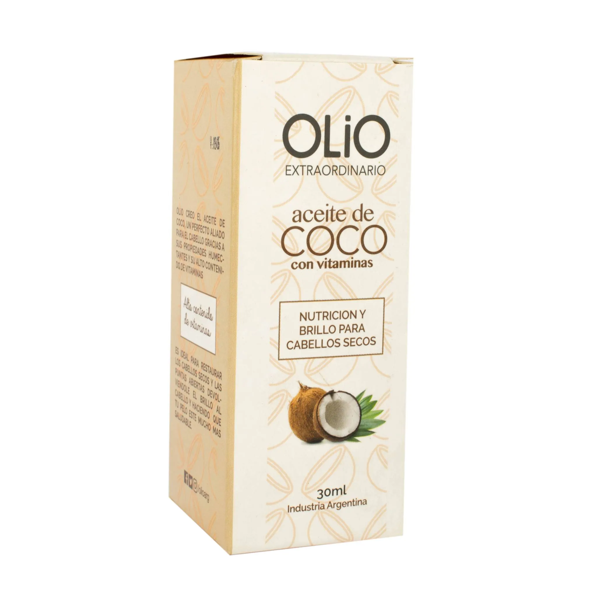 aceite de coco puro para cabello y manos